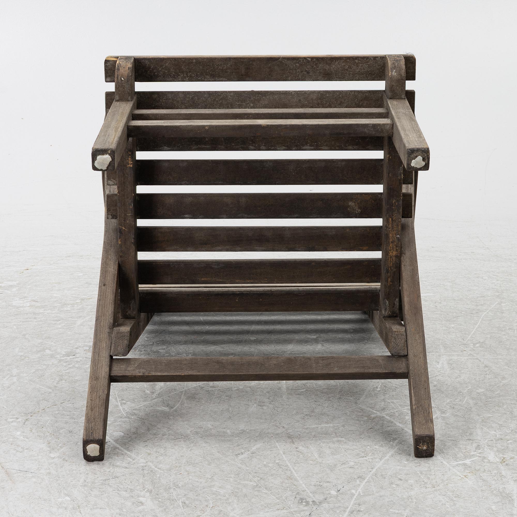 Carl Malmsten, Four 'Bergshamra' garden chairs.