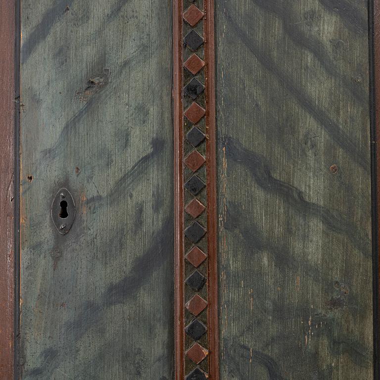 A corner cupboard, probably Värmland, dated 1822.