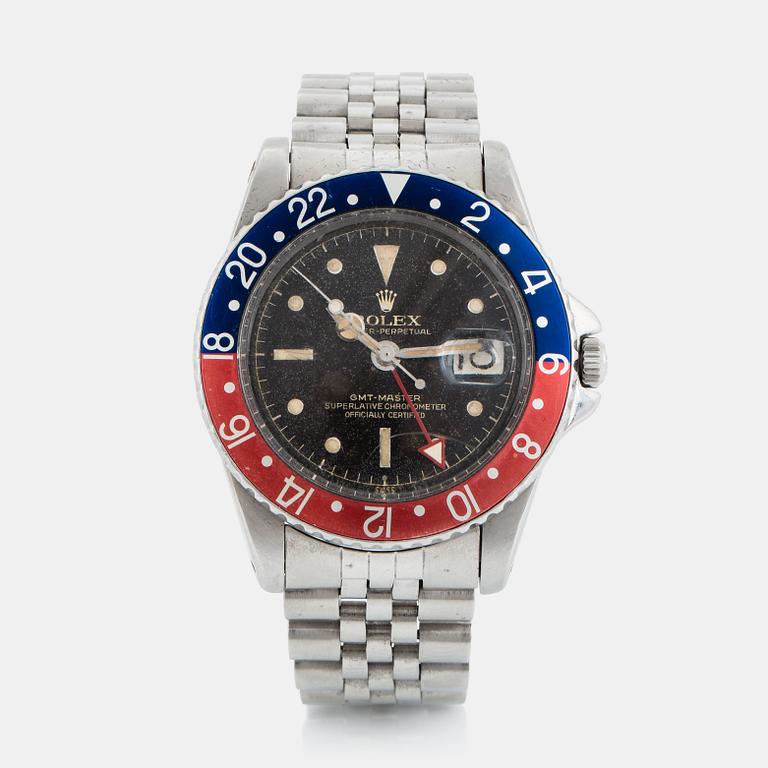 Rolex, GMT-Master, "Pointed Crown Guards, Chapter Ring, Exclamation Point, Gilt Dial".
