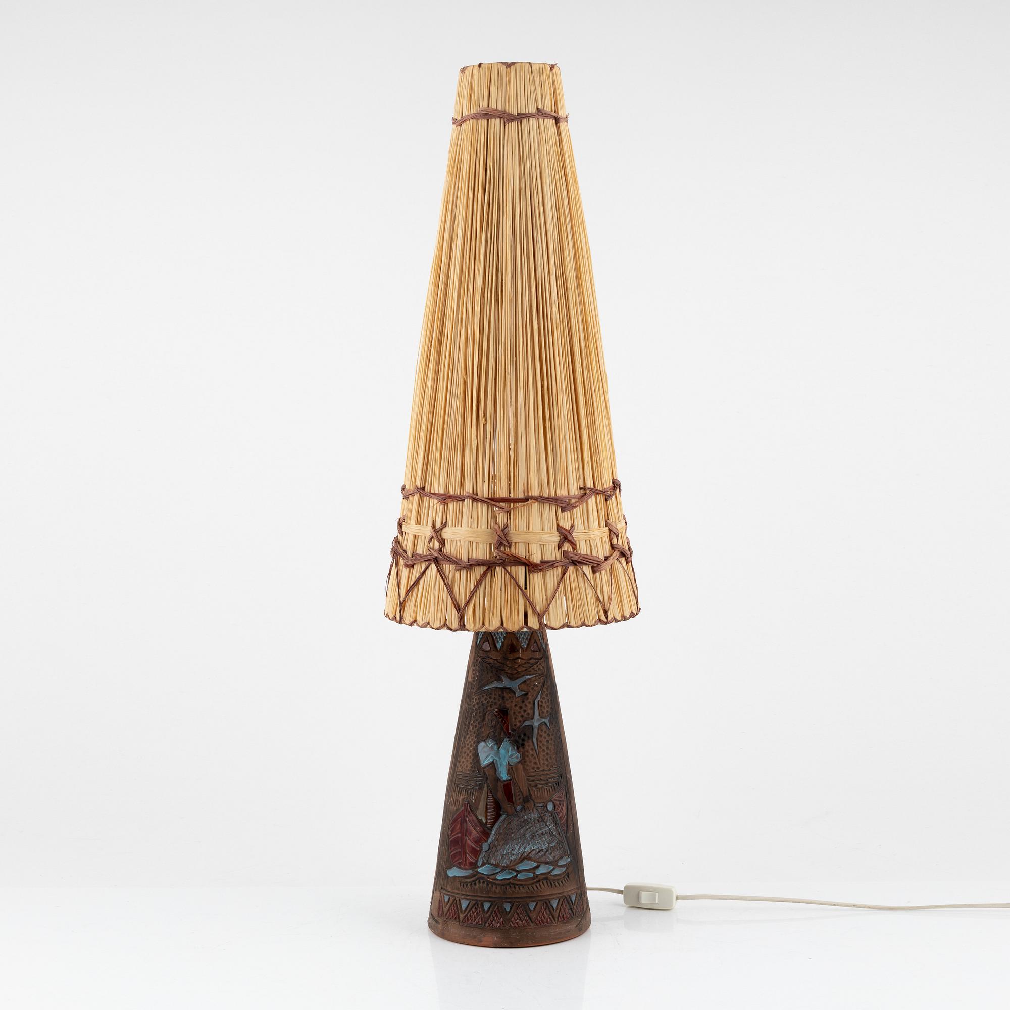 Marian Zawadzki, bordslampa, Tilgmans, signerad MZ och otydligt daterad.