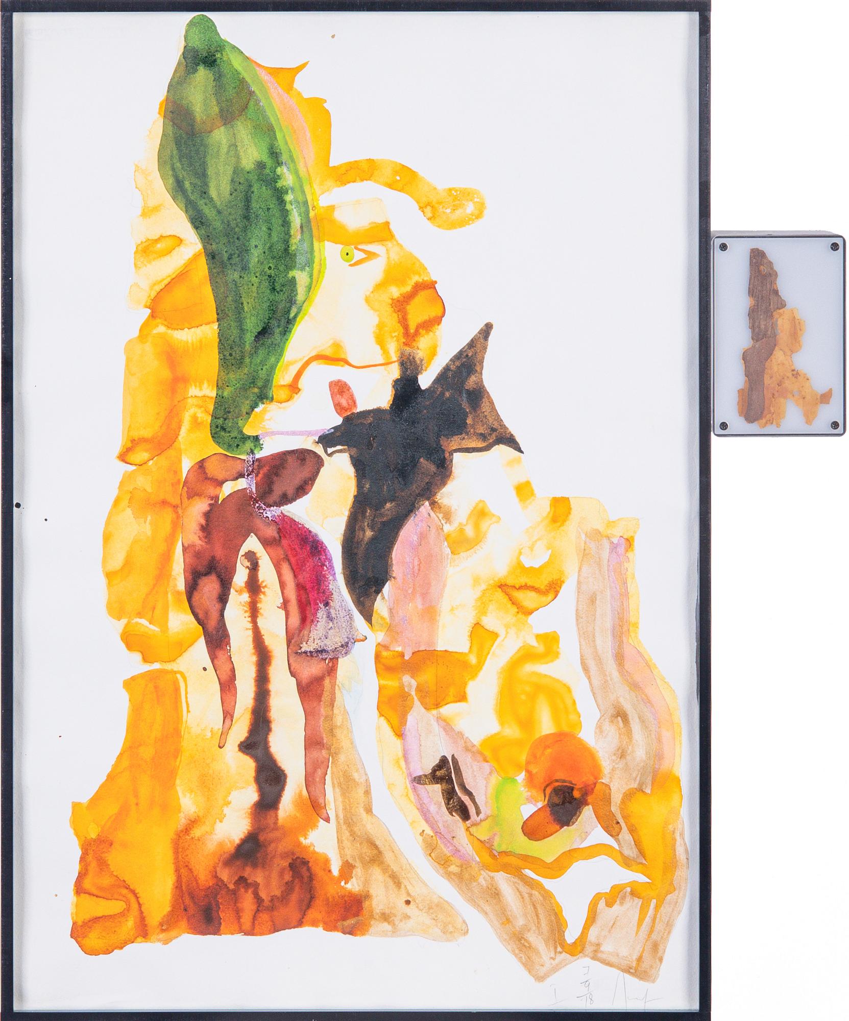 Ulf Rollof, watercolour on paper in light box with plexi. Signed and dated 7/9/18.