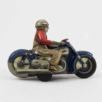 A Schuco tinplate "Curvo 1000" motorcycle, Germany c.1950.