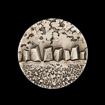 HEIKKI HÄIVÄOJA, MINNESMEDALJ, silver, C.G. MANNERHEIM 1867-1951, Finland 1997.