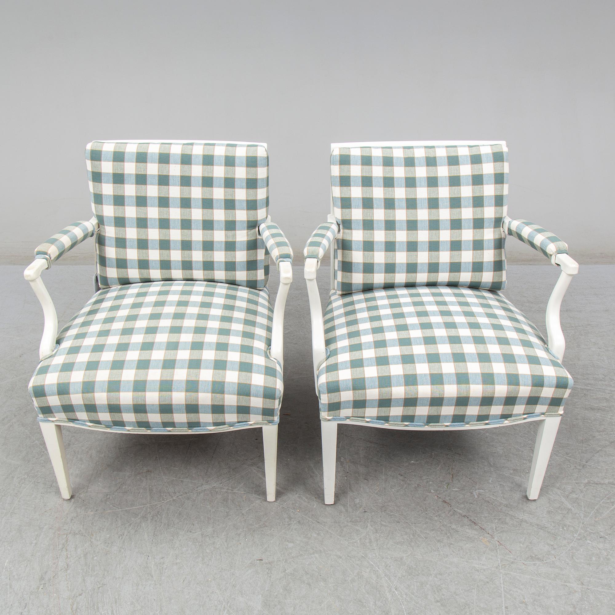 JOSEF FRANK, a pair of 969 armchairs for firma Svenskt Tenn.