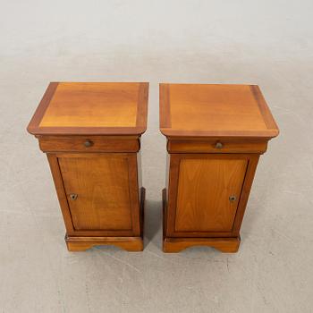 Bedside tables, a pair, Grange, France, late 20th century.