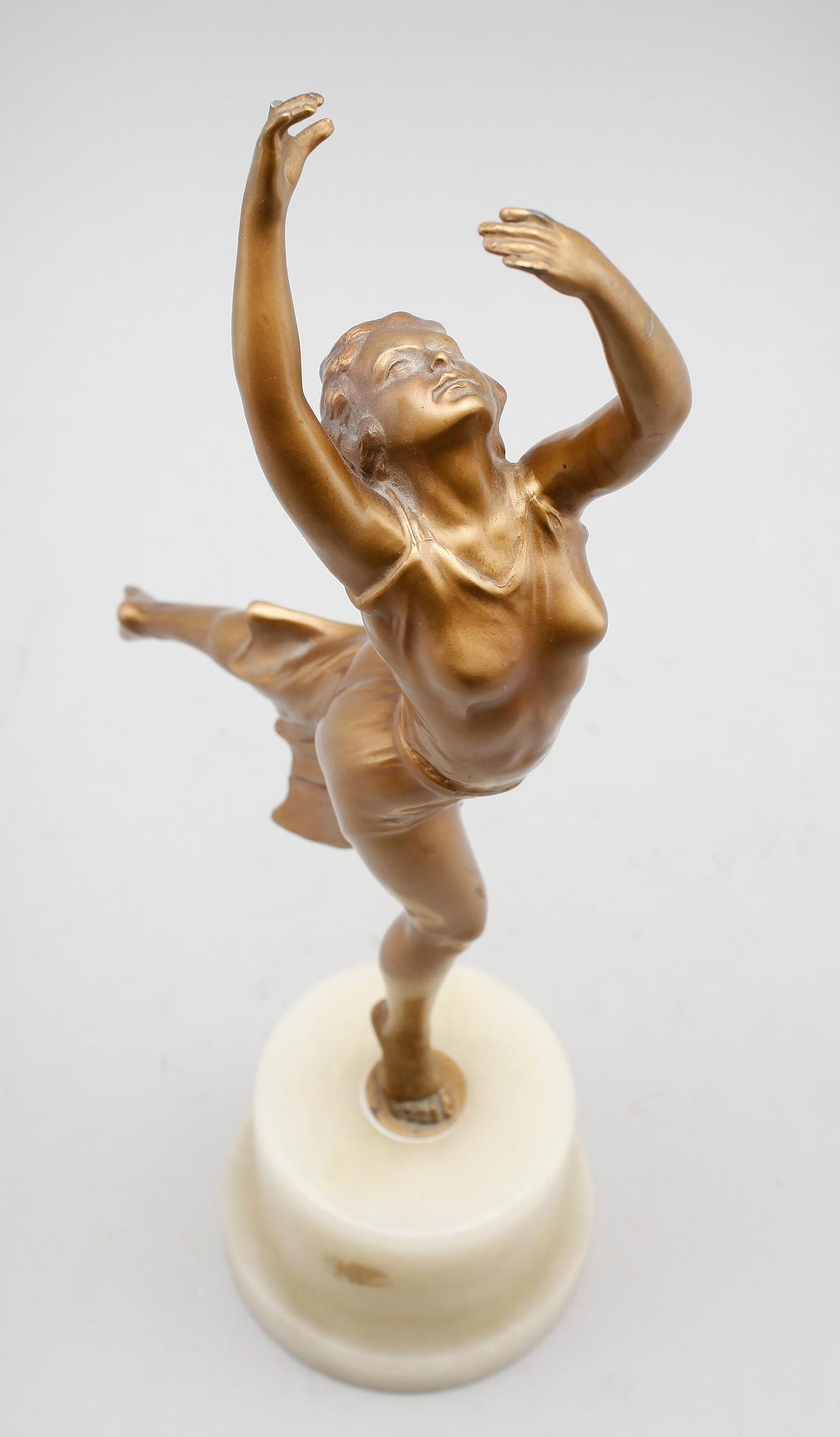 SKULPTUR, patinerad metall, 1900-talets första hälft.