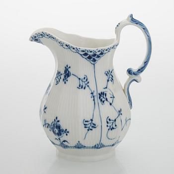 A 'Blue Fluted Half Lace' / 'Musselmalet' pitcher, Royal Copenhagen, model 646, 1965.