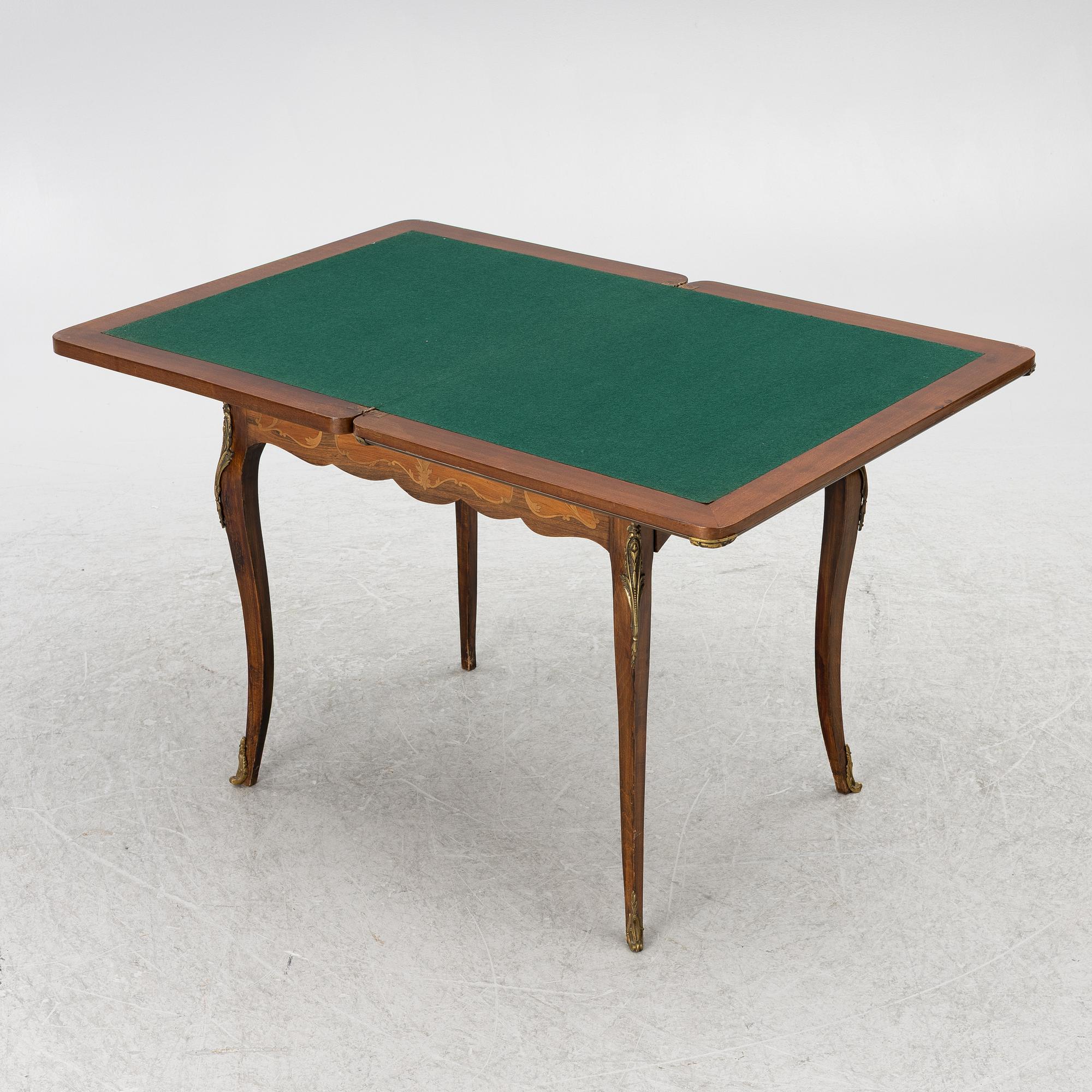 Game table, Louis XV style, circa 1900.