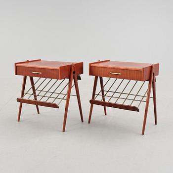 SÄNGBORD, ett par, teak, 1950-tal.
