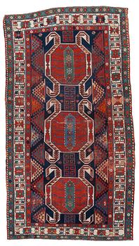 812. CARPET. Antique Caucasus, probably Lenkoran. 296 x 158 cm.