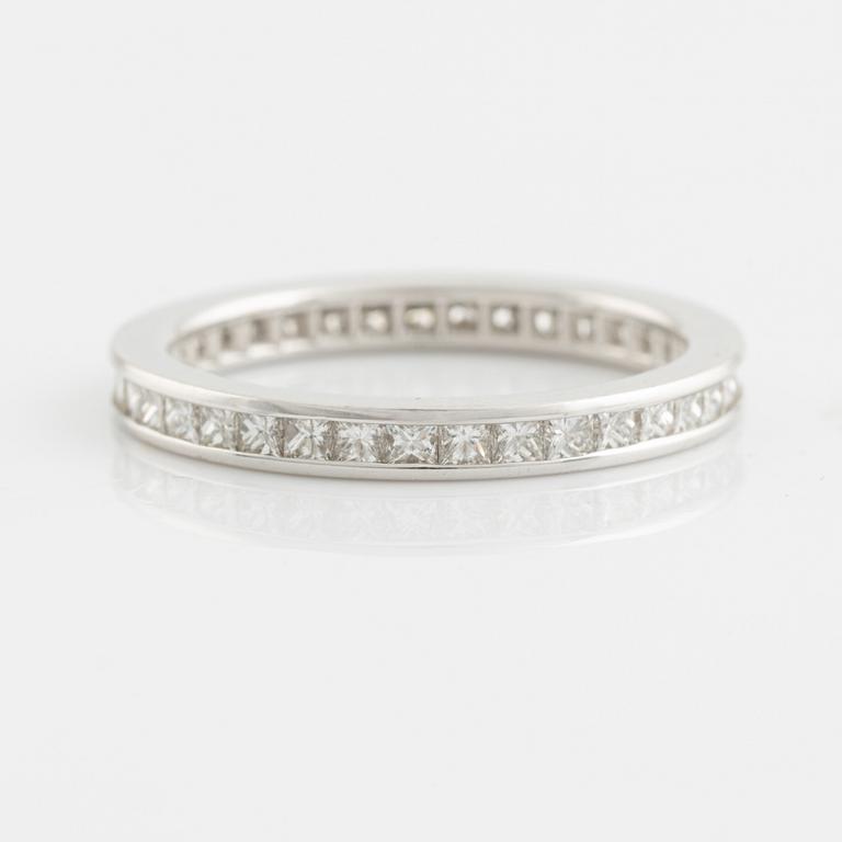 Princess cut diamond eternity ring.