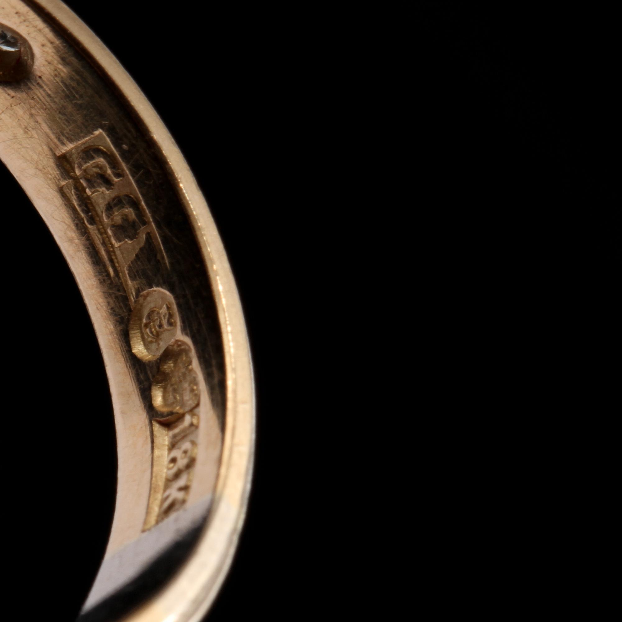 RINGAR, 2 st, 18k guld och vitguld med briljant och åttkantslipade diamanter. Total vikt 5 g.
