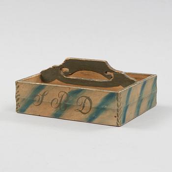 a swedish wood box dated 1868.