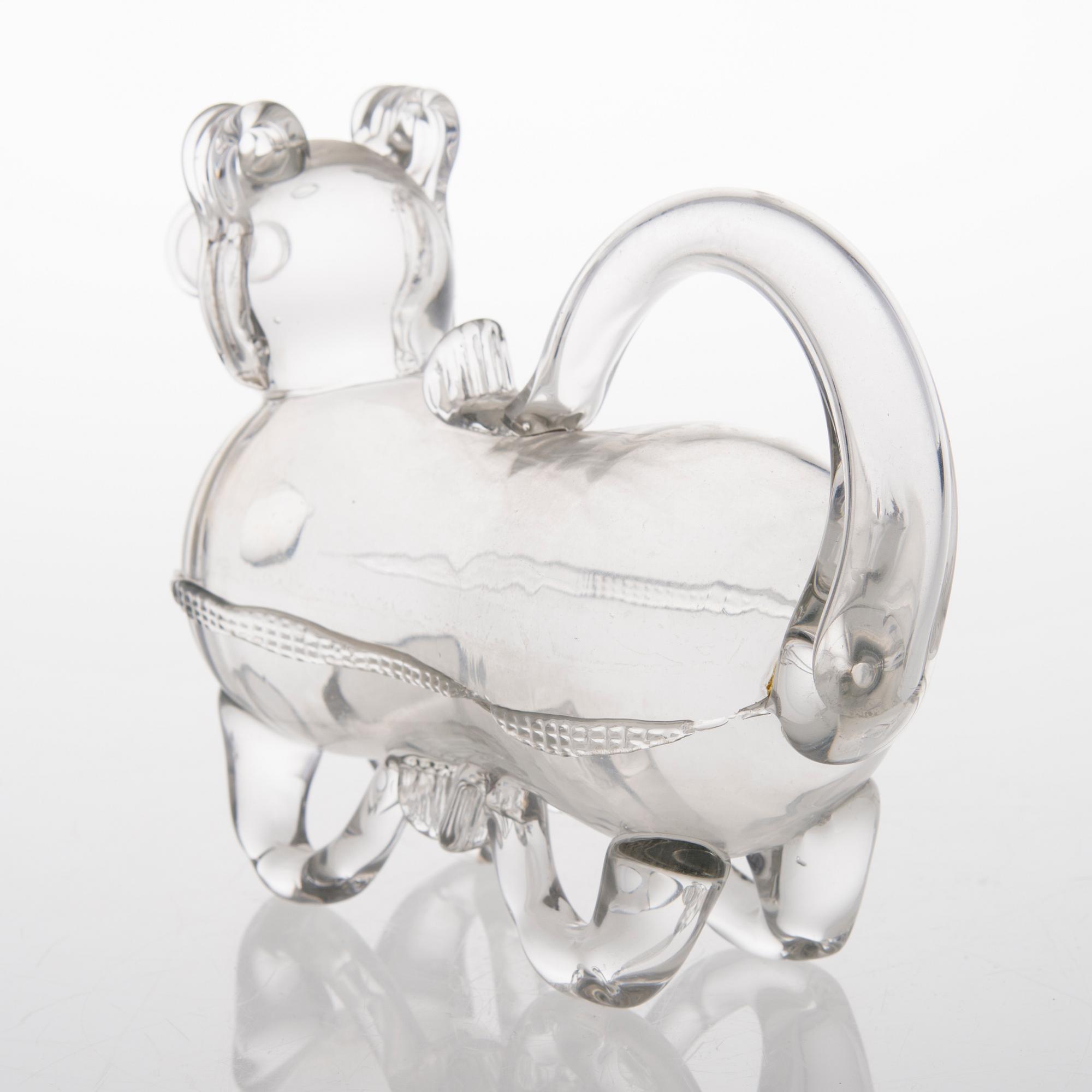 KARAFF, glas, Brännvinshund, 1900-tal.