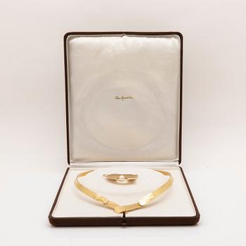 Elon Arenhill, halsband 18K guld och odlad pärla 1992.