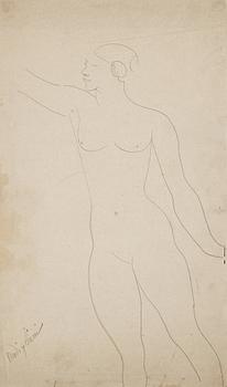 217. Amadeo Modigliani, Naken kvinnlig modell.