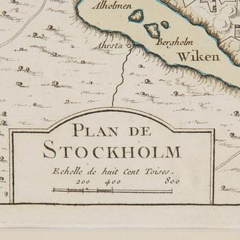 KARTA, Stockholm, ca 1780-tal.