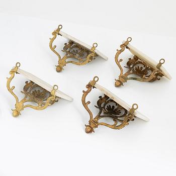 Väggkonsoller, 4 st, sent 1800-tal.