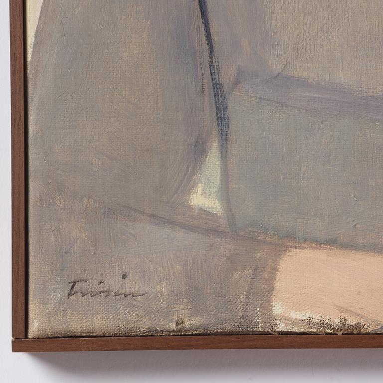 Vera Frisén, oil on relined canvas, signed.