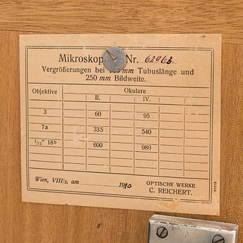C Reichert, A microscope in box. Wienna ca. 1920.