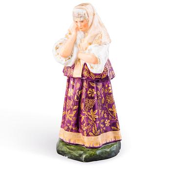 101. A RUSSIAN IMPERIAL PORCELAIN FACTORY FIGURINE, porcelain, from the time of Nicholas II 1911.