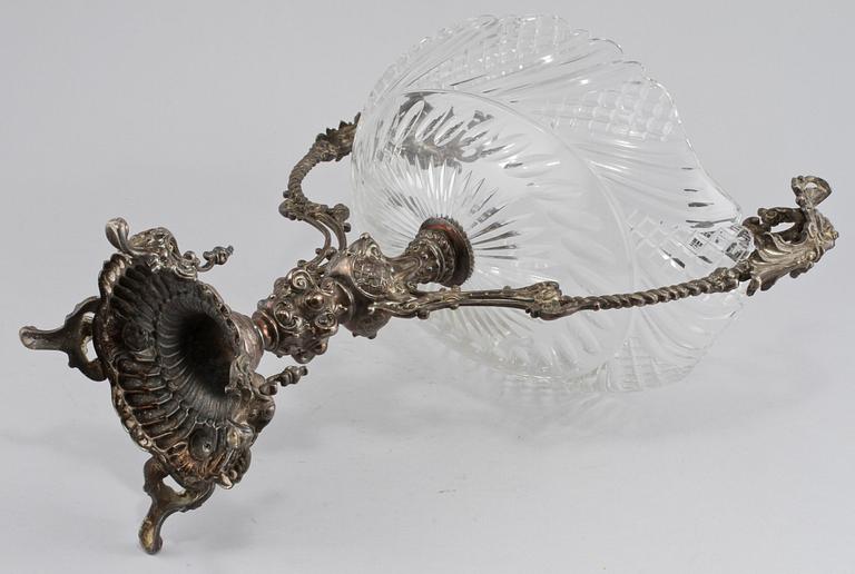 UPPSATSSKÅL, nysilver, Olof Richter, Stockholm, verksam 1884-1936.