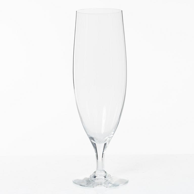 A set of 46 glass service parts, including 'Elixir Connoisseur' and Gunnar Cyrén, 'Optica', Orrefors.