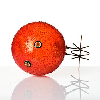 Alessandro Pianon, skulptur, "Pulcino", fågel, glas, Vetreria Vistosi, Italien, 1960-tal.