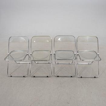 Giancarlo Piretti, Folding chairs 4 pcs, "Plia", Castelli, designed in 1967.