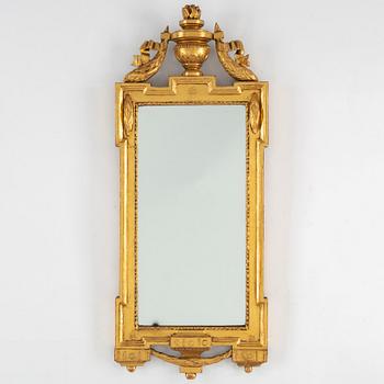 A Gustavian mirror, 18th century later half.