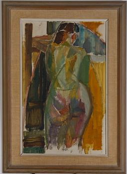 OKÄND KONSTNÄR, olja på pannå. Otydl. sign, dat. -53.