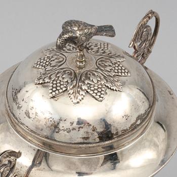 SOCKERSKÅL, silver, Anders Lundqvist, Stockholm, 1822, vikt 689 gram.