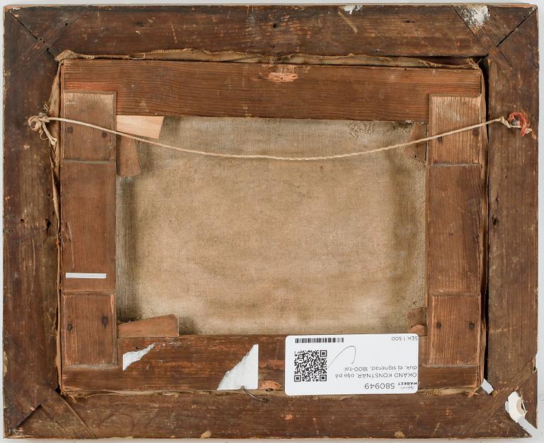 OKÄND KONSTNÄR, olja på duk, ej signerad, 1800-tal.