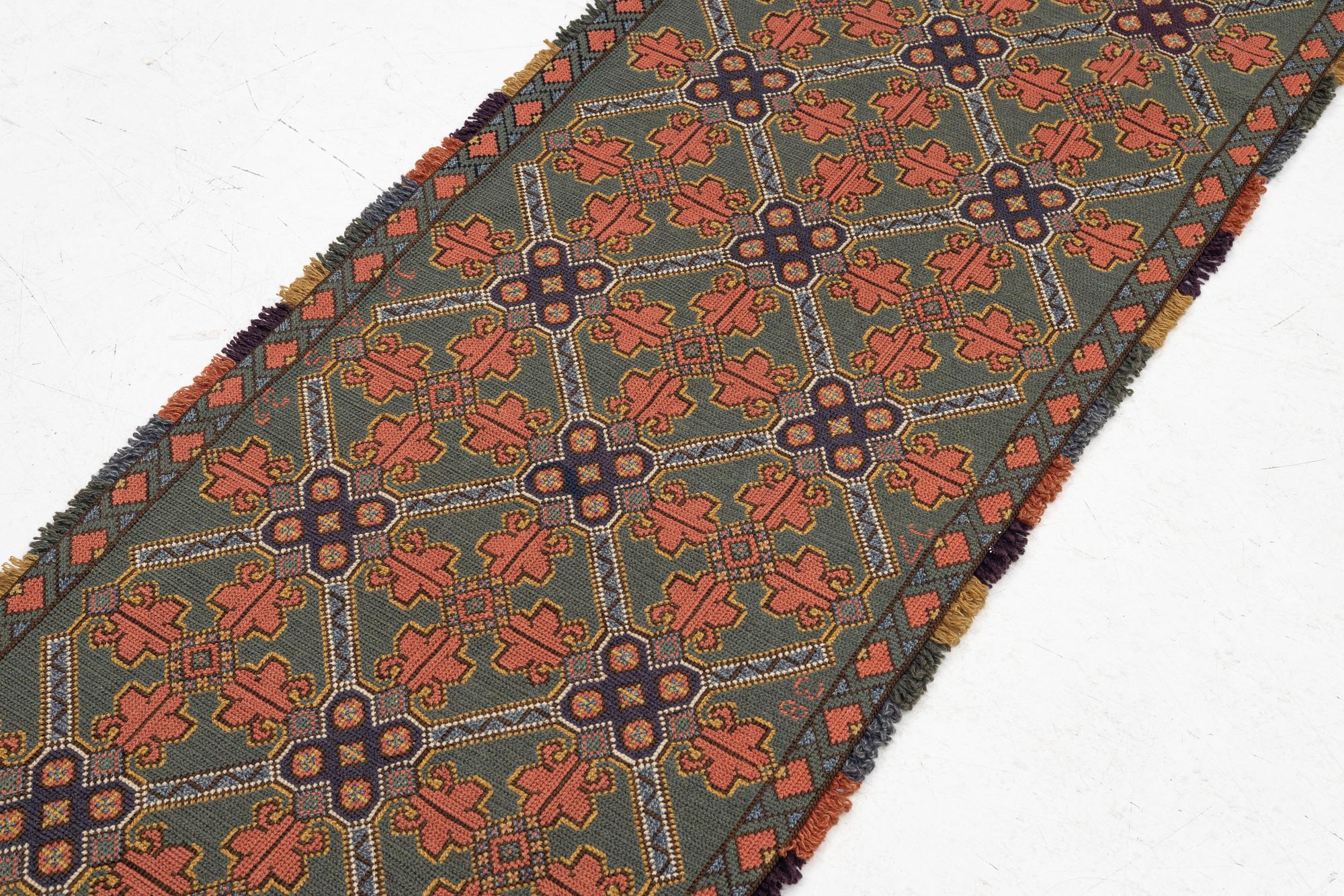 A twizt stich bench cushion from Scania, 184 x 54 cm, Scania,  circa 1900.