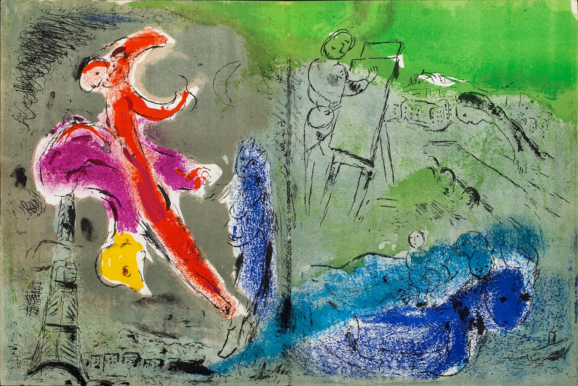 MARC CHAGALL, after lithograph in colours from Verve vol 27-28 1952.