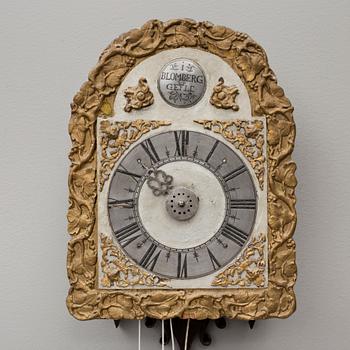 VÄGGPENDYL, urtavla märkt I Blomberg, Gefle, 1800-tal.