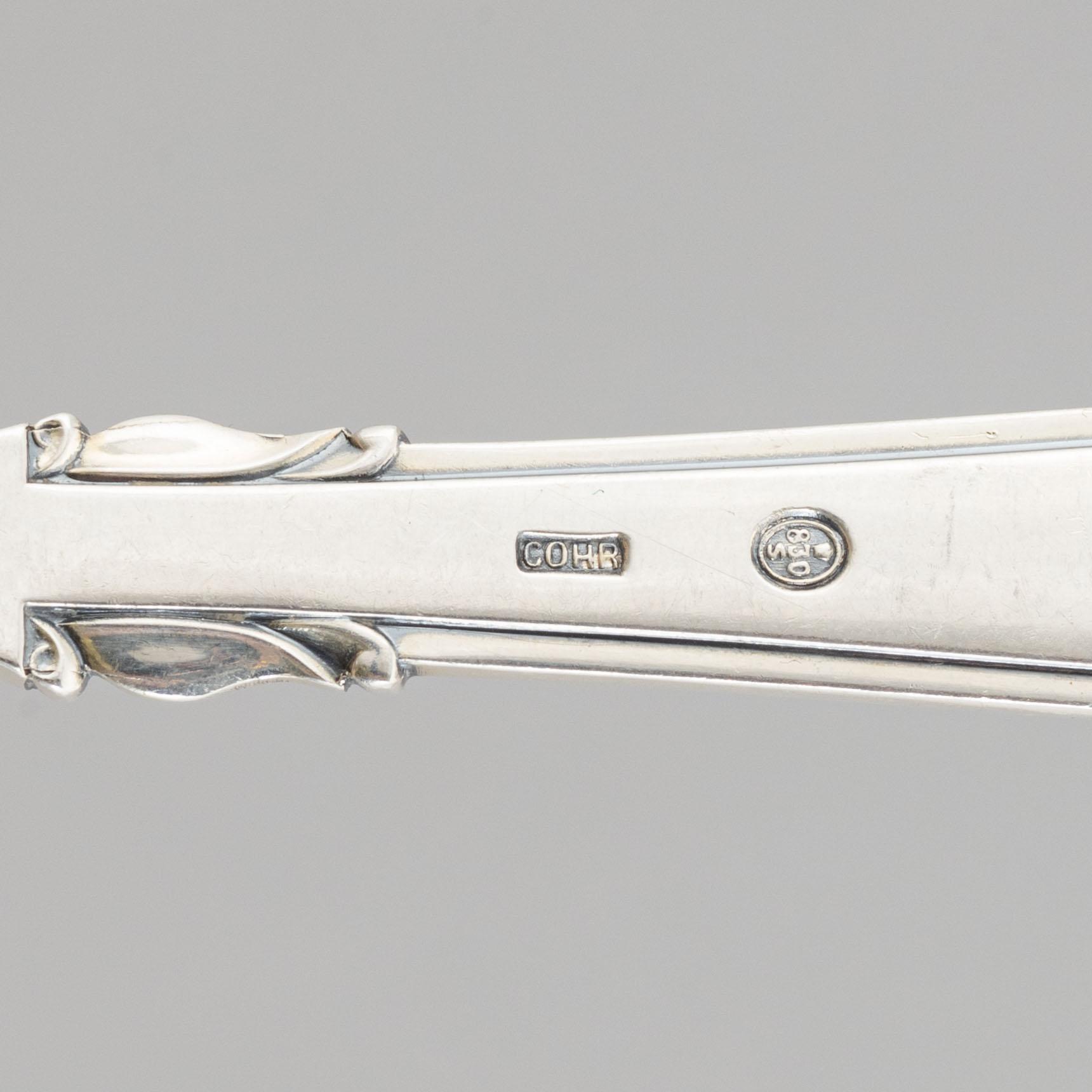Bestickservis, 87 delar, silver, modell "Elite", Cohr, Danmark.