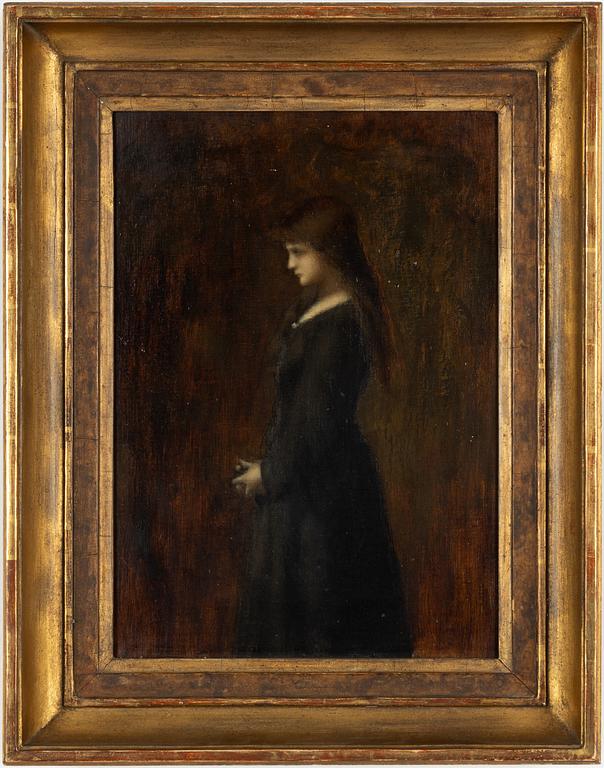 Jean Jacques Henner, tillskriven, Flicka med knäppta händer.