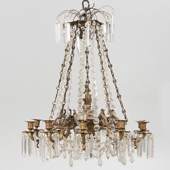 A chandelier, late 19th century.