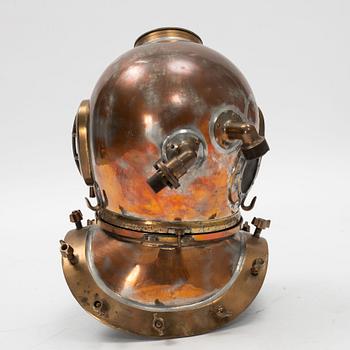A 12-bolt diving helmet, Siebe Gorman, London, No 15013.