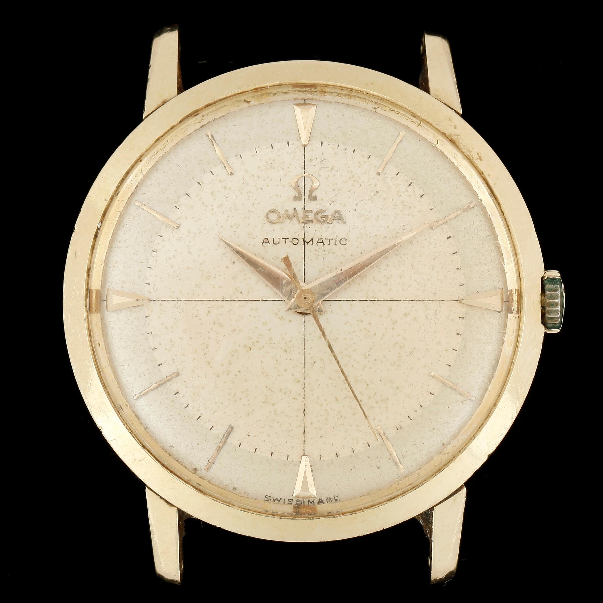 HERRARMBANDSUR, guld, Omega Automatic. Vikt ca 34 gram.