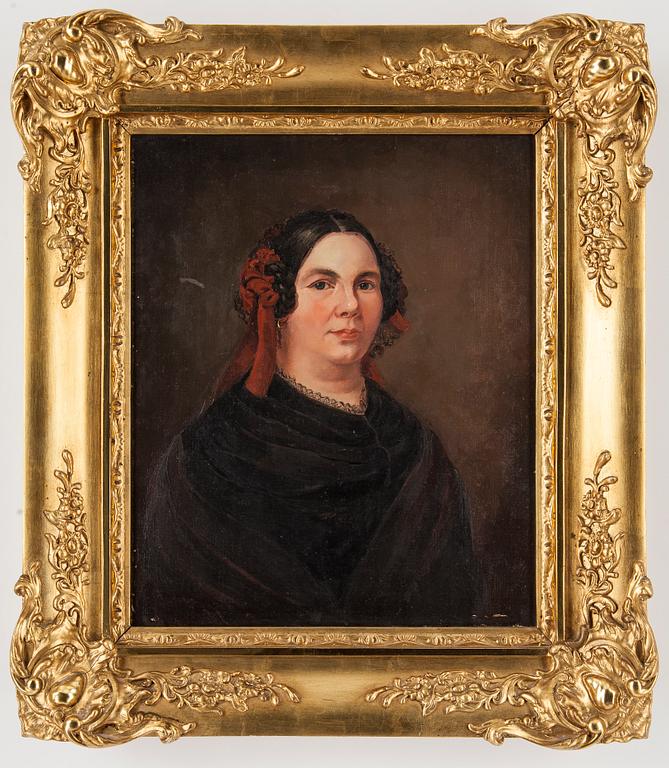 OKÄND KONSTNÄR, ett par, olja på duk, ej signerade, 1800-tal.