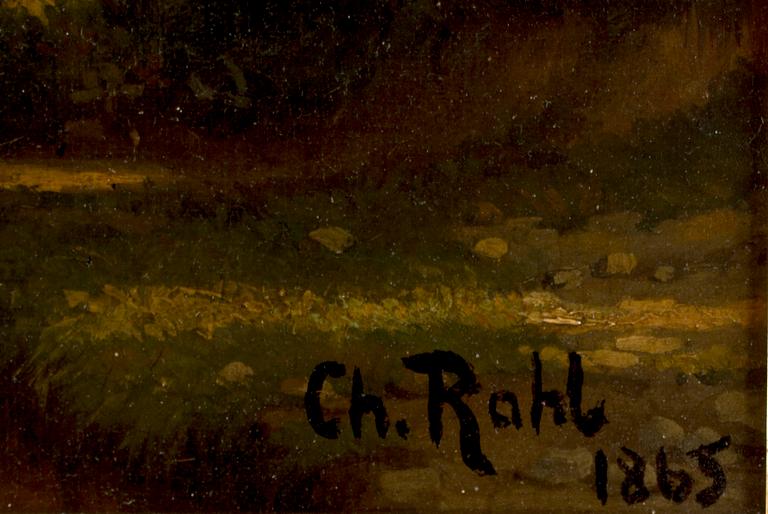 OKÄND KONSTNÄR 1800-TAL , sign Ch. Rohl, 1865.