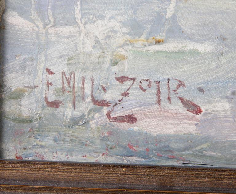 EMILE ZOIR, olja på duk, sign.