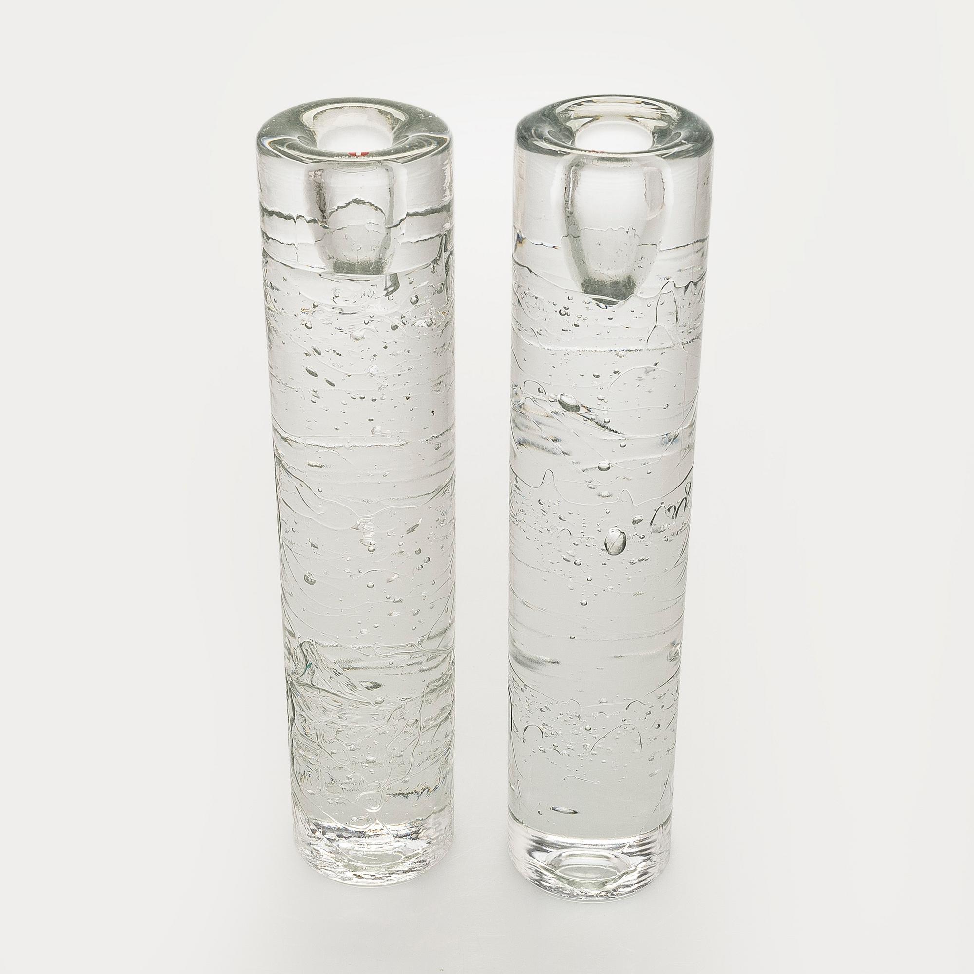 Timo Sarpaneva, kynttilänjalkapari, "Arkipelago"-sarja, Iittala.