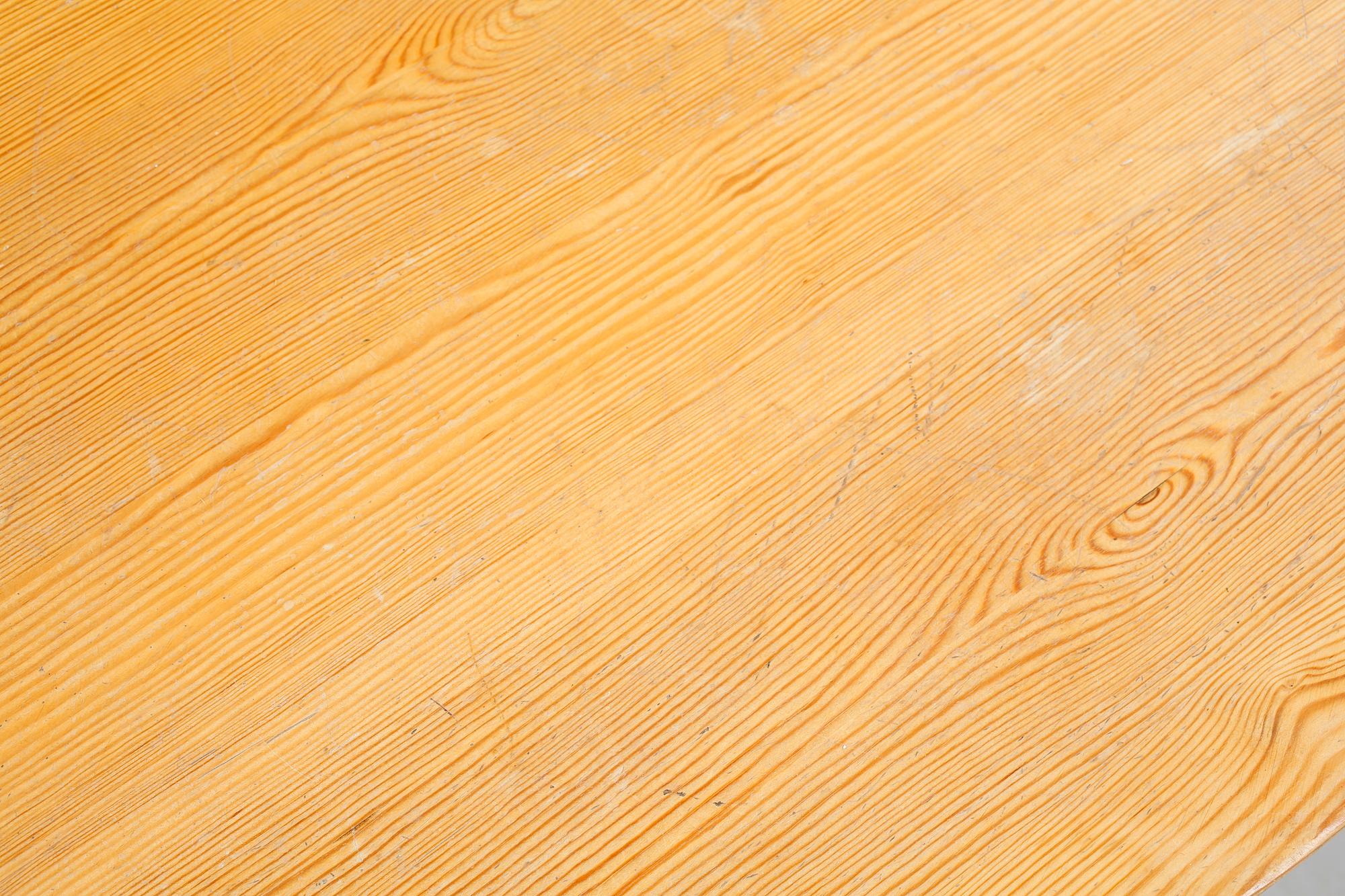 Pinewood table by CARL MALMSTEN, around mid 20th century.