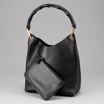 GUCCI, väska, "Bamboo Leather Satchel".