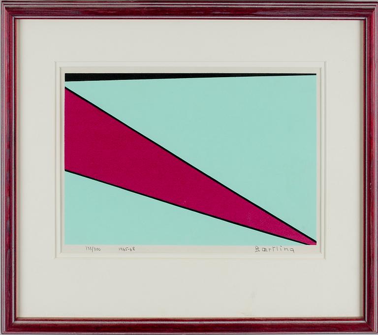 OLLE BAERTLING, färglitografi, sign och dat 1965-68, numr 133/300.