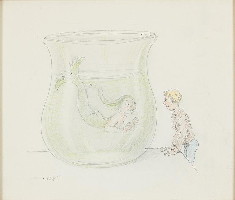 Robert Högfeldt, blandteknik, signerad.