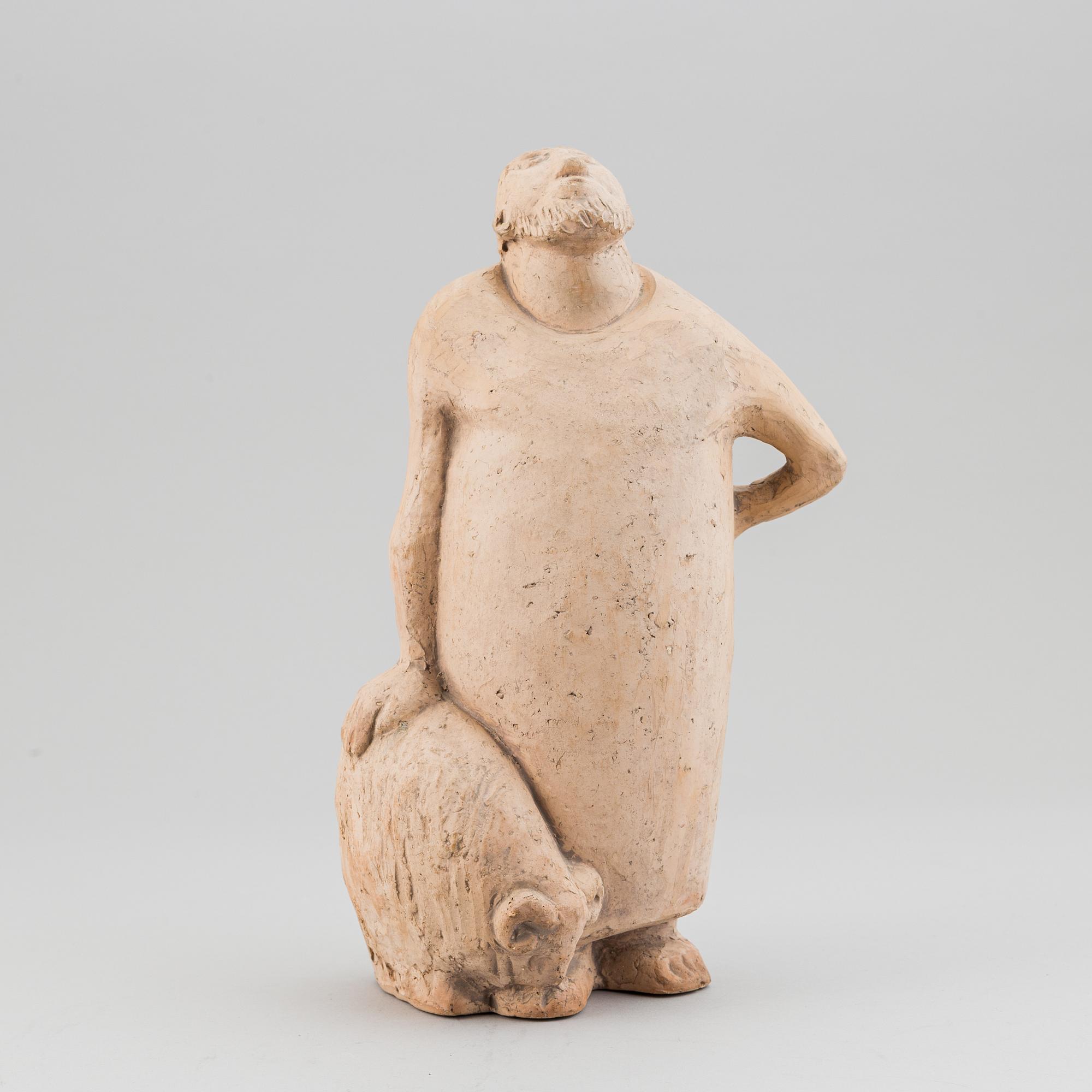 Åke Holm, an earthenware sculpture, signed.